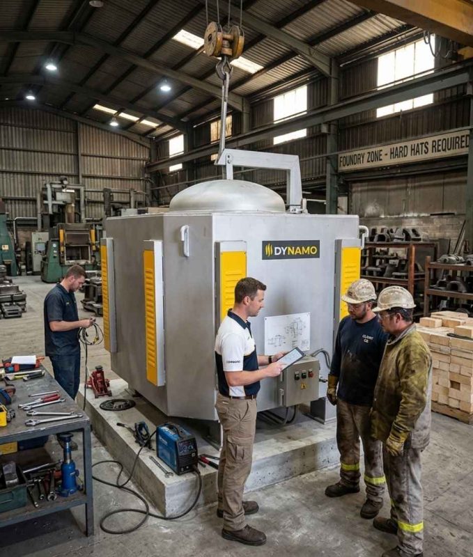 EM-B-3500 Electric Melting Furnace Commissioning Shipment To Pennsylvania Heavy Equipment Manufacturer-02
