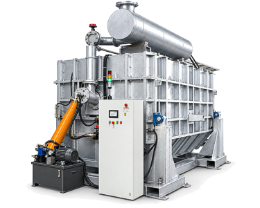 Tilting Reverb Melting Furnace - GM-J Series - By Dynamo Furnaces