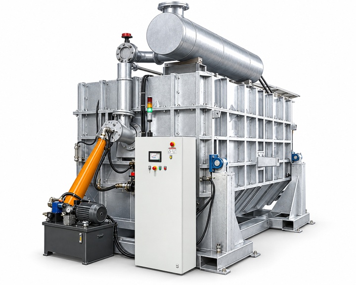 Tilting Reverb Melting Furnace - GM-J Series - By Dynamo Furnaces